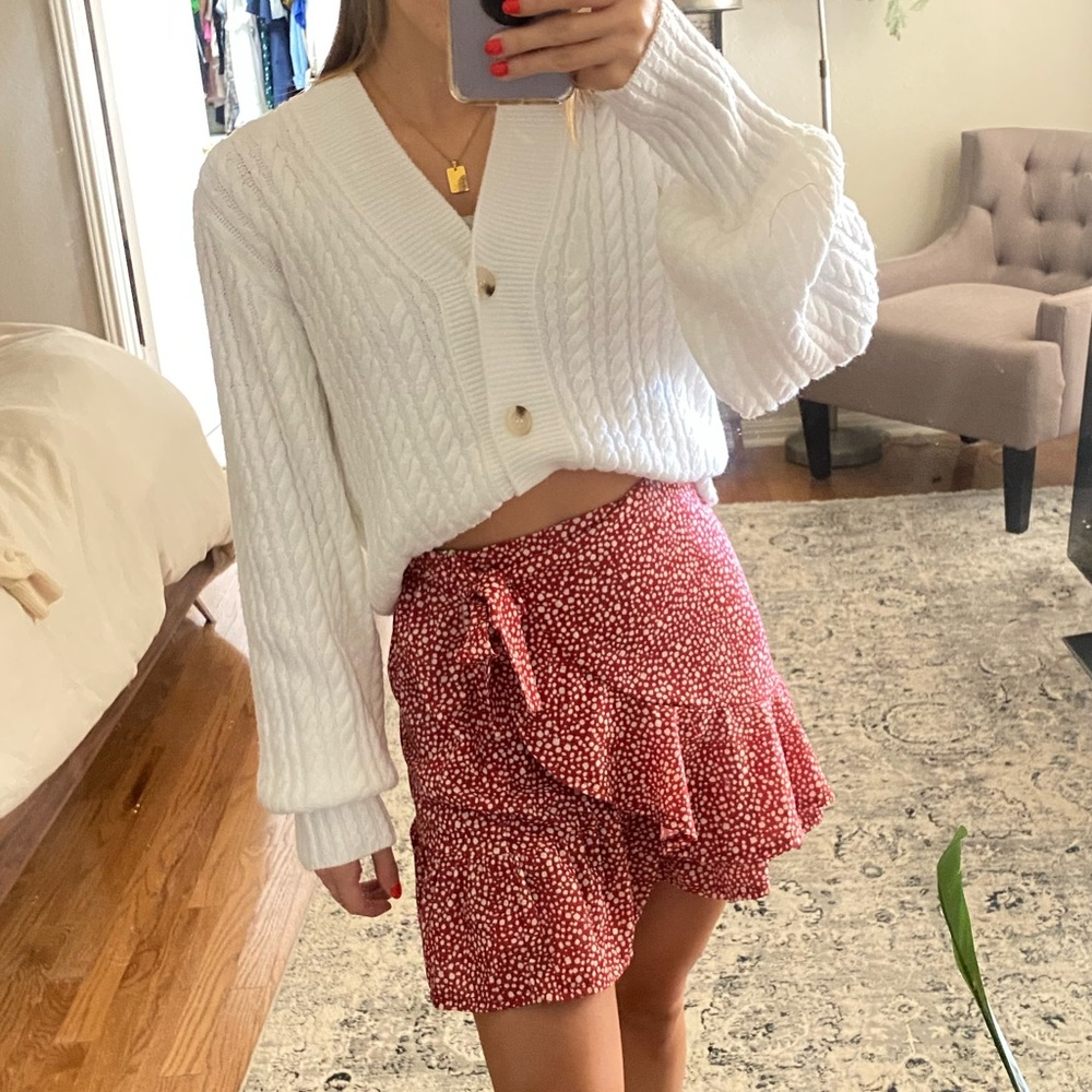 Red Wrap Skirt